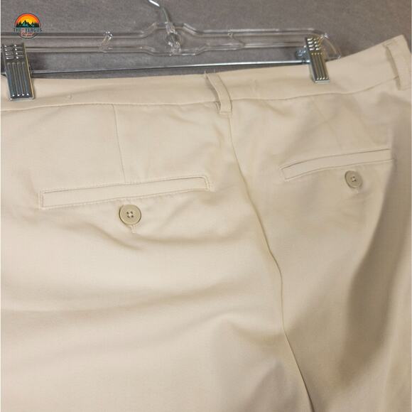 CJ Banks Ankle Pants Beige Flat Front Straight Leg Pockets Women's Size 14W - Picture 4 of 12